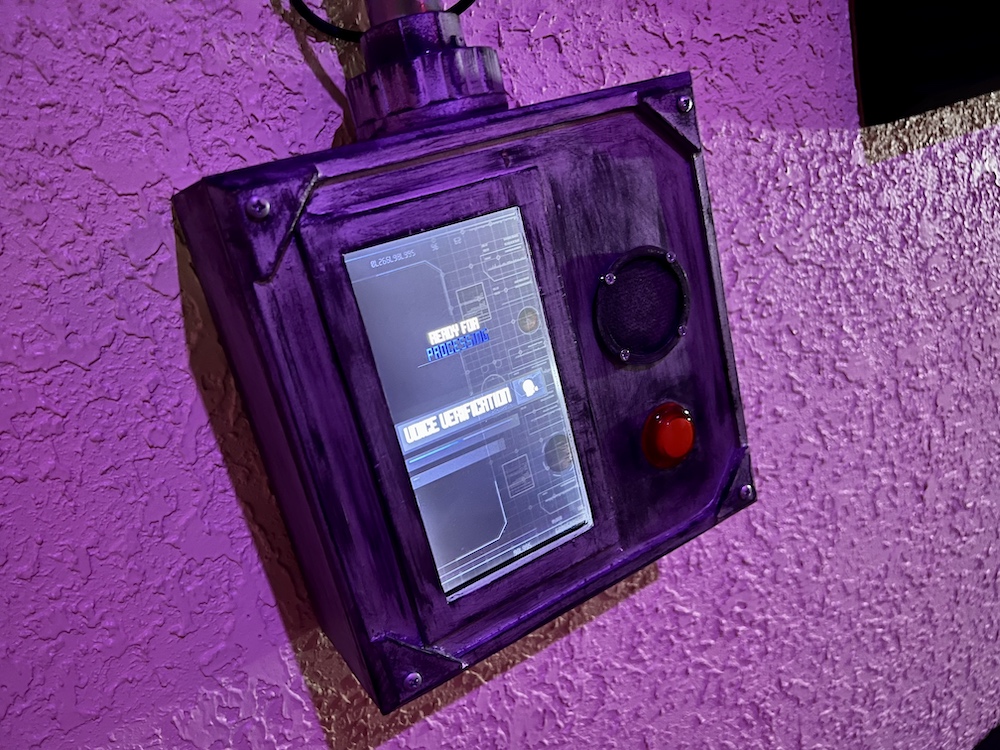 A strange and futuristic security system.