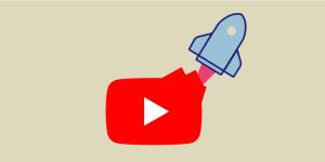 REPOD Spaceship bursting out of the YouTube logo.