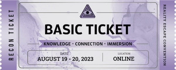 Purple Basic RECON Ticket. August 19 - 20, 2023. Online.