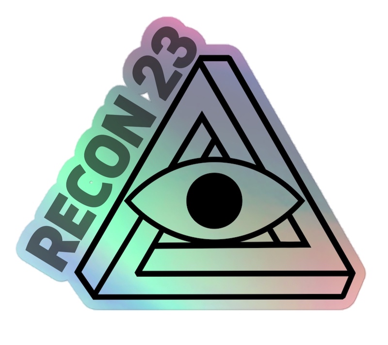 RECON 23 insignia on a holographic sticker.