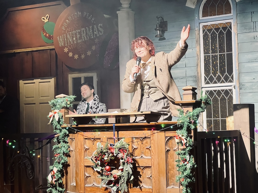 The Mayor on stage during the Wintermas finale.