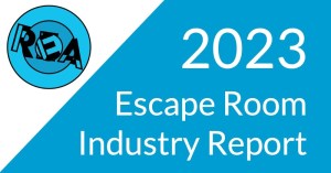 Reads: 2023 Escape Room Industry Report, depicting the REA logo.