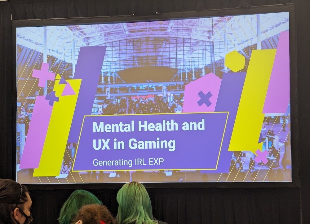 Mental Health and UX in Gaming panel title card.