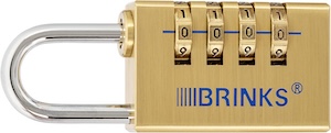 Brass brinks 4 digit combination padlock. 