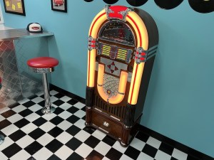 An old junk box in a 50s diner.