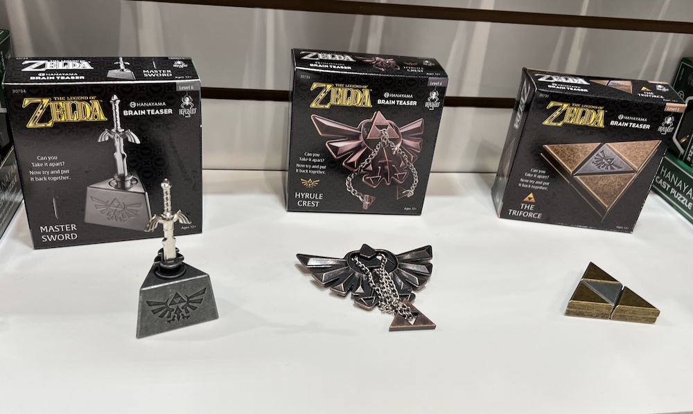 3 cast metal Zelda mechanical puzzles.