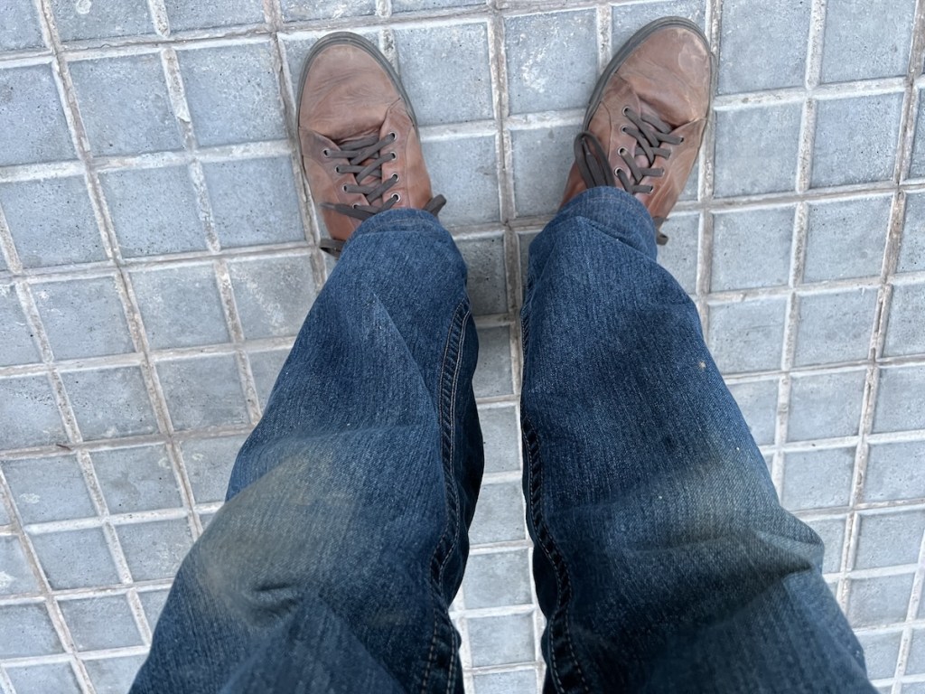 Photo of dusty and dirty pants.