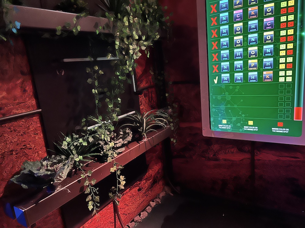 A game of mastermind in a mars hydroponic environment.