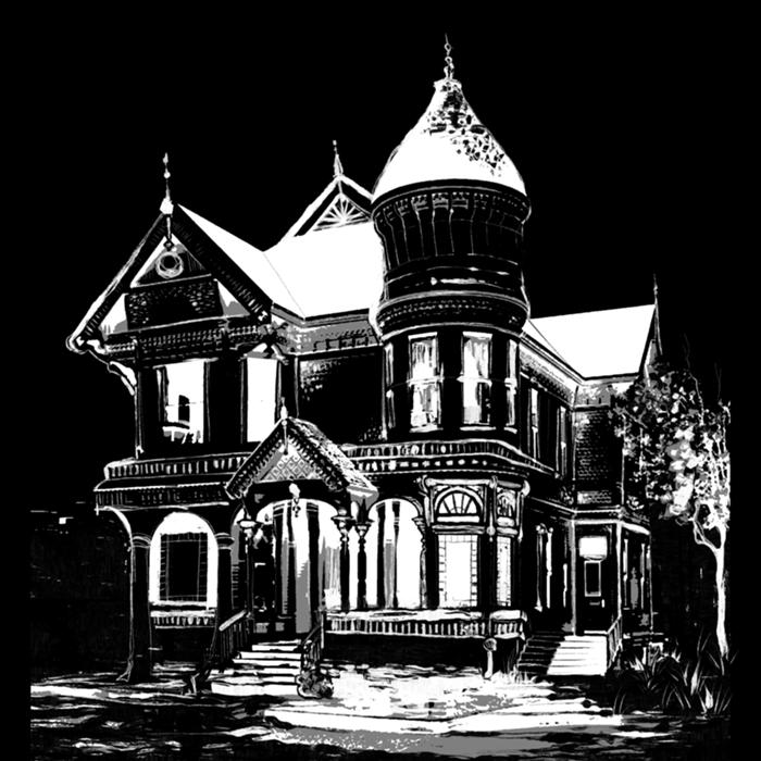 Cover art for An Account of Your Visit to the Enchanted House & What You Found There, featuring an old house rendered in black and white.