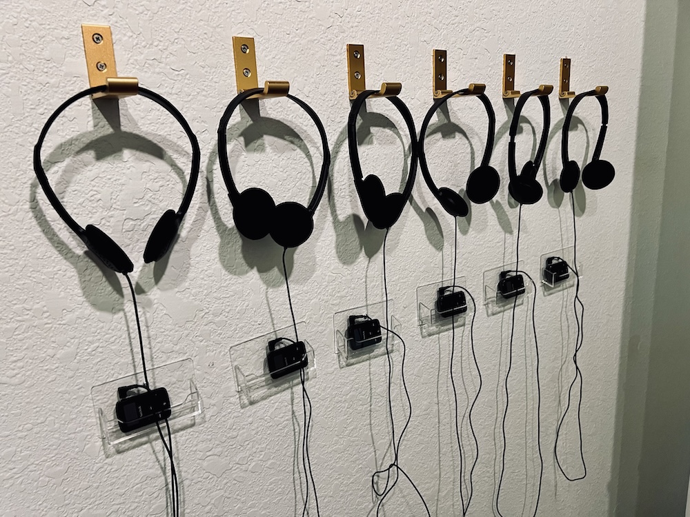 Headphones and MP3 players for the museum tour.