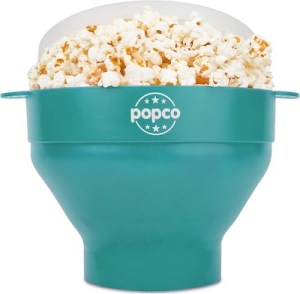 Green silicone popcorn bucket.