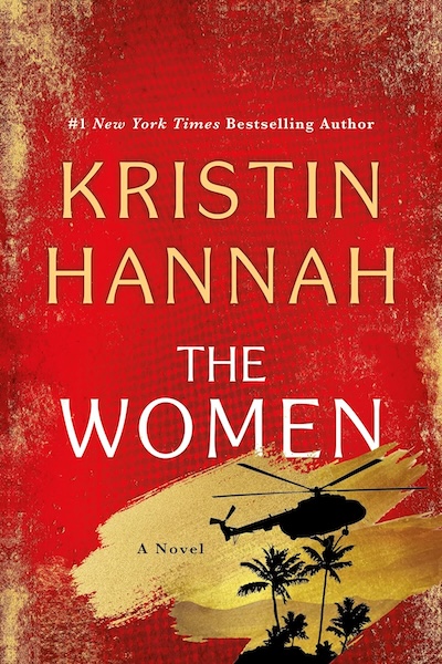 The Women book cover depicts a huey helicopter hovering above trees.