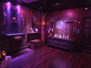 A witch doctor's laboratory.