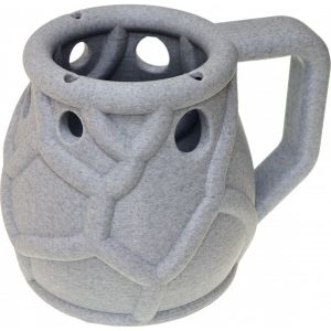 3D printed mug with holes and channels