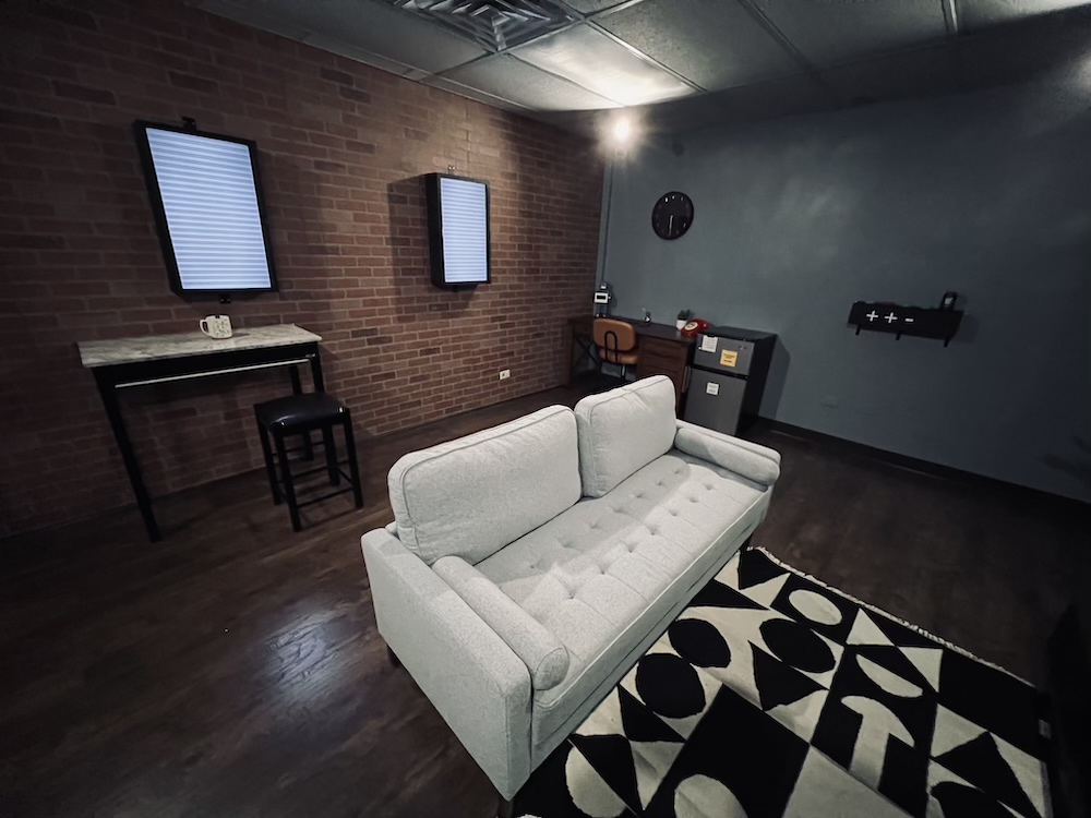 A living room in an apartment.