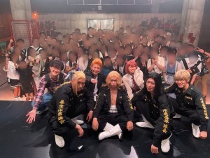 The cast and audience for Revengers.