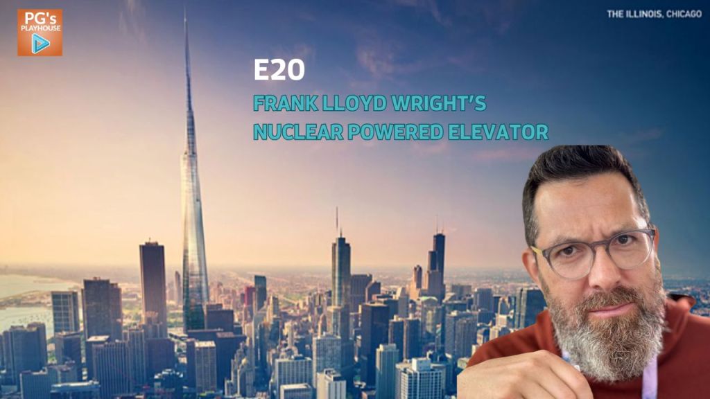 background of city skyline. image of man in brick red sweatshirt wearing glasses with a beard.