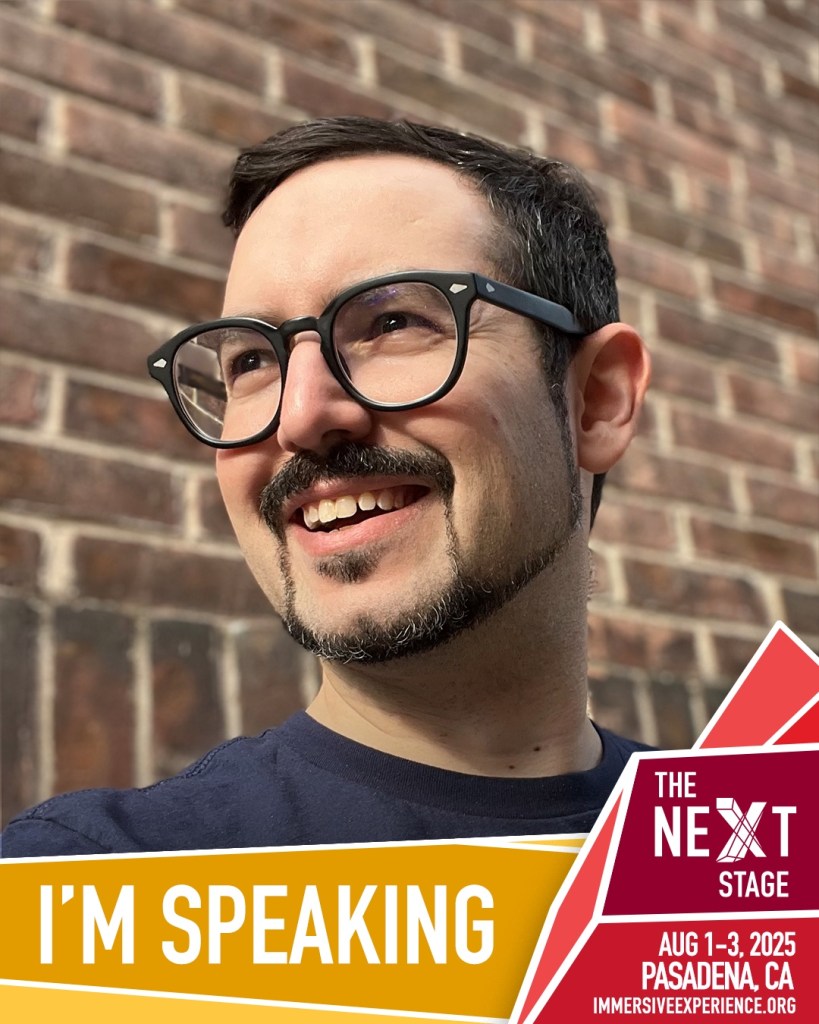 David Spira's headshot above a frame that reads, "I'm Speaking The Next Stage, Aug 1-3, 2025 Pasadena, CA"