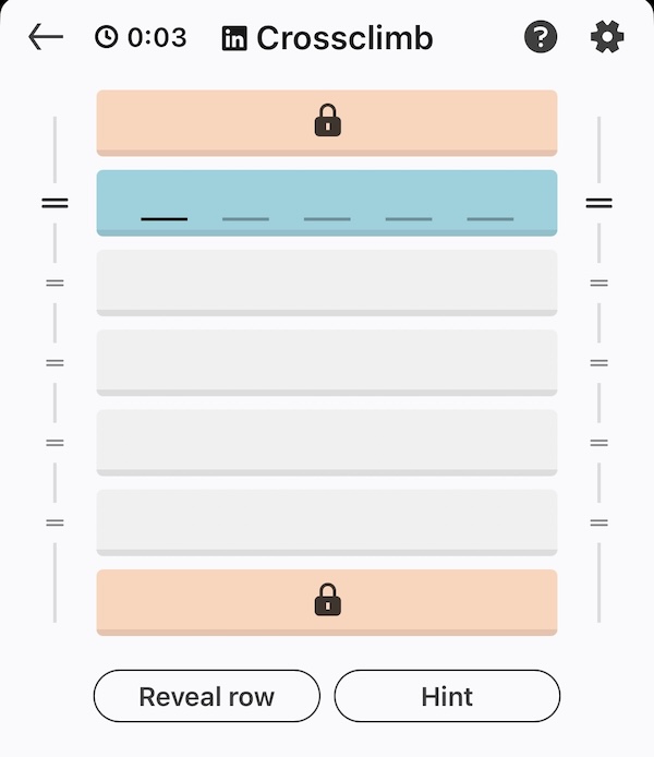 Daily puzzle game were players solve 5 crossword clues without a grid, and have to arrange the answers into a word ladder.