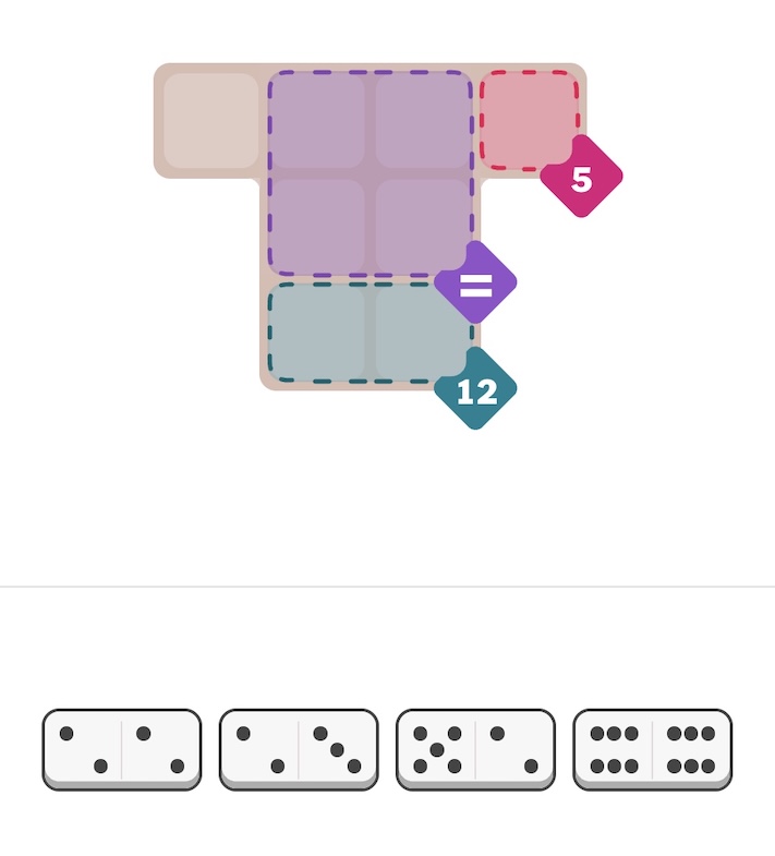 Daily puzzle where players have to place dominos onto a grid.