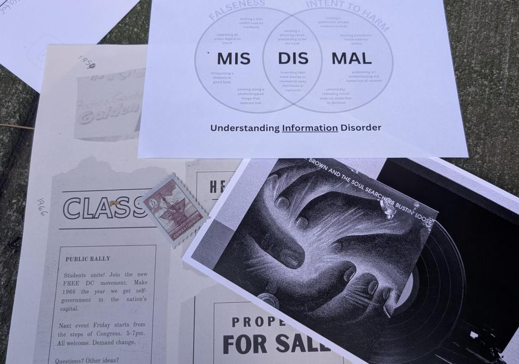 Photo of assorted paper puzzle components.