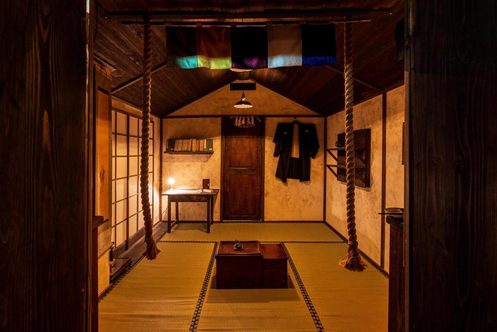The interior of a Japanese temple