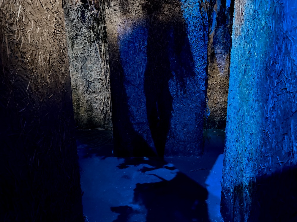 An ominous hay maze.