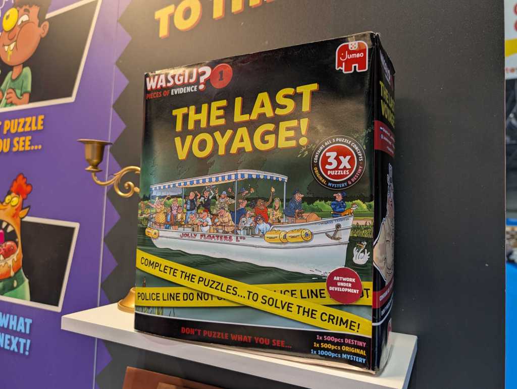 close up of the box of a puzzle game called The Last Voyage!