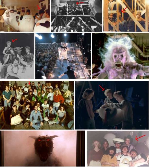compilation of images from the Ghostbusters movie