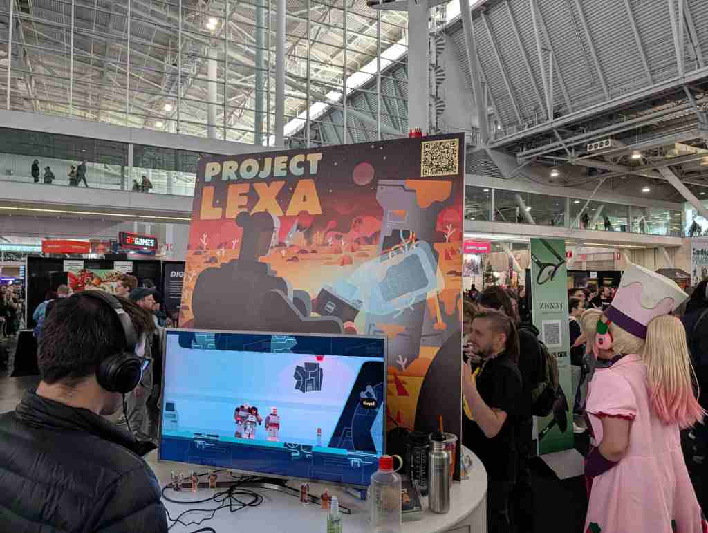 The poster for Project Lexa, and someone playing the demo.
