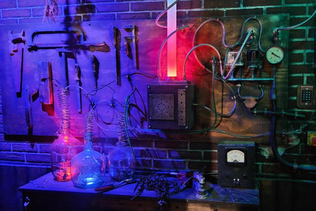 A science laboratory with a range of strange tools